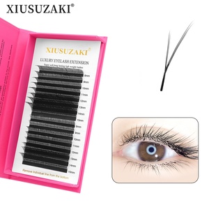 XIUSUZAKI Extensión de pestañas de etiqueta privada Extensión de pestañas de ventilador prefabricada OEM Slant Flying Fox <span class=keywords><strong>YY</strong></span> 3D 4D Extensión de pestañas - Product Image 2