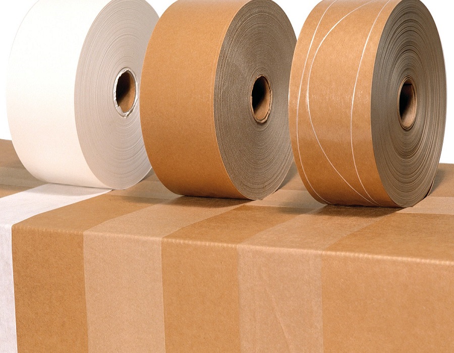 Nước Hoạt Tính Fiber Seal Đen Nhãn Hiệu Tùy Chỉnh Gia Cố Kraft Paper Tape Kraft Paper