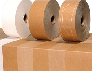 Nước Hoạt Tính Fiber Seal Đen Nhãn Hiệu Tùy Chỉnh Gia Cố Kraft <span class=keywords><strong>Paper</strong></span> Tape Kraft <span class=keywords><strong>Paper</strong></span> - Product Image 1