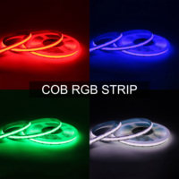 Bande LED COB Flexible Dimmable 24V RGBW 4-en-1 Haute Densité pour Décoration de Chambre et Armoires de Cuisine (Vente en Gros)