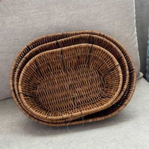 Cesta de Mimbre Portátil para Pascua, Juguete de Jardín, Mini Cesta de Mimbre para Picnic y Vino, Regalo para Niños, Cesta para Almacenar Frutas - Product Image 6