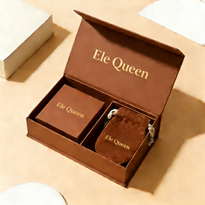 Caja de Regalo Magnética de Papel Rígido Ecológico para Joyería, Diseño con Tapa Abatible, Logotipo Personalizado Impreso con UV, Bolsa de Terciopelo Suave, Venta al Por Mayor - Product Image 5