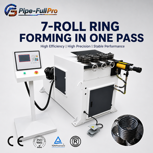 Horizontal CNC 7-<b>Roller</b> Pipe Ring Making Machine Heavy Duty Hydraulic <b>Metal</b> Tube Circular Forming Equipment - Product Image 1