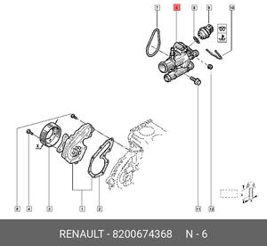 THERMOSTAT, LIQUIDE DE REFROIDISSEMENT pour DACIA NISSAN RENAULT CALORSTAT par <span class=keywords><strong>VERNET</strong></span> TH6666.89J 8200374994 - Product Image 4