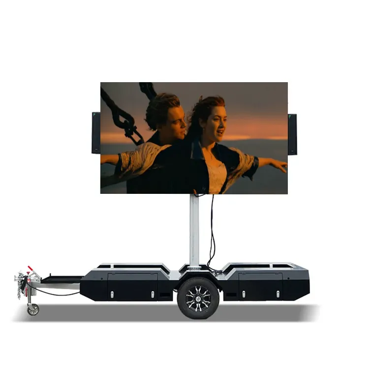 6 Square Meters Sing Movie Led Trailer Digital Signage and Displays Movable Trailer Led Screen Display Film Billboards