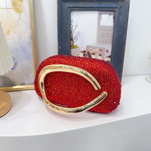 Bolso de Mano de Cristal <span class=keywords><strong>con</strong></span> Asa de Metal Elegante para Mujer, Bolso de Noche <span class=keywords><strong>con</strong></span> Brillantina y Diamantes, Bolso de Hombro <span class=keywords><strong>con</strong></span> Cadena y Pedrería para Fiesta de Bodas - Product Image 5