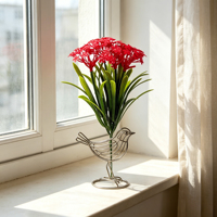 Fleur artificielle en caoutchouc style bohème rustique, douce, en dentelle, pour anniversaire, mariage, bouquet de mariée, remplissage de vase, couronne DIY, décoration de table et de maison