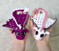 KIVA Dragon Hugger Crochet motif Amigurumi jouets en peluche poupées en peluche faites à la main Polyester artisanat motif bricolage amateurs