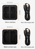 Chargeurs de batterie double fente OEM/RingTeam Ring Peephole Cam V4 RV4 avec câble USB et indicateur LED pour sonnette vidéo Ring 2 3 4