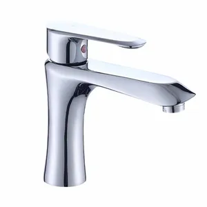 Factory Wholesale Bathroom Brass Plating Faucet Modern High-End Basin Faucets Hot And Cold Mixing Mixer