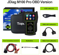 Herramienta de Diagnóstico de Fallas para Motocicletas JDiag M100 Pro, Escáner OBD2 Original para BMW, Kawasaki, Yamaha, KTM, etc.