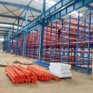 Étagères de mezzanine à poutres réglables, unités de rayonnage métalliques détachables, rayonnage à palettes en acier robuste personnalisable, rayonnage pour fourgon à 5 niveaux - Product Image 3