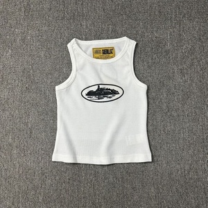 Canotta Corta Casual da <span class=keywords><strong>Donna</strong></span> in <span class=keywords><strong>Cotone</strong></span> con Scollo Rotondo Stile Europeo Americano Sexy con Spalline Sottili Tendenza Instagram Sportiva - Product Image 2