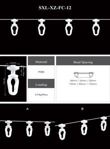 Small Size S Wave Fold Curtain Runners - Ripple Fold Curtain Track Gliders Runners - Product Image 3
