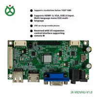 Placa de Control de Monitor LCD LVDS de Resolución 1080P Económica con HDMI, VGA, USB y Control Remoto IR, Fácil Actualización de Firmware por USB