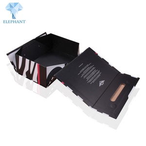 Custom Logo Top Grade Paper Cardboard Luxury Black Foldable Shoe Box - Product Image 1
