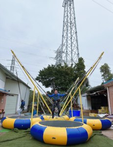 EASYFUN <span class=keywords><strong>Prix</strong></span> abordable Manège Euro Bungee Trampoline 4-en-1 pour parcs d'attractions et foires à vendre - Product Image 4