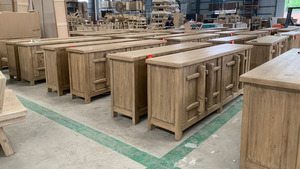 Muebles de aparador estilo buffet rústico, desgastado, vintage, tallado a mano, baratos al por mayor - Product Image 6