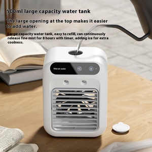 Mini ventilateur électrique alimenté par USB ventilateur de bureau japonais/coréen humidification réfrigération petit <span class=keywords><strong>air</strong></span> en plastique ménage - Product Image 3