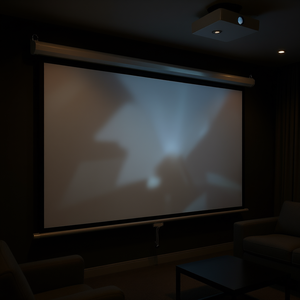 Écran de projection manuel 16:9, 72 pouces de diagonale, tissu blanc mat, modèle D0100HP5AMY - Product Image 2