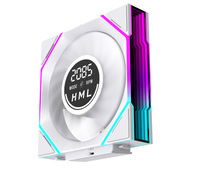 Jungle Leopard Interstellar V4 Ventilateur Numérique 120mm Refroidissement Silencieux ARGB PWM Ventilateur Affichage Contrôle de Température pour Boîtier d'Ordinateur PC