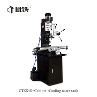 CTZX45 Mini 1500W DRO Fraiseuse verticale perceuse tour à métaux conique MT4 220V/380V ISO CE 325 Prix promotionnel Garantie 1,5 an