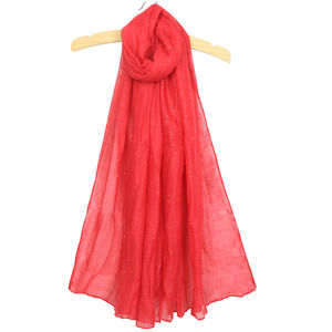 ผ้าพันคอไหมพรมบาหลี ผ้าฝ้ายและผ้าลินิน ขายดีปี 2026 ผ้าพันคอผู้หญิง ประดับทอง ผ้าคลุมไหล่ ผ้าพันคอชีฟองสำหรับชาวมุสลิม - Product Image 3