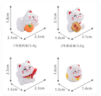 Harz Miniatur glückliche Katze chinesische Tierkreis Ornamente Figur Miniatur Handwerk Geschenke Tiers kulpturen für Kuchen Topper Dekoration