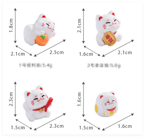 Resina in miniatura gatto fortunato zodiaco cinese ornamenti figurina regali artigianali in miniatura sculture di animali per decorazione cake topper - Product Image 4
