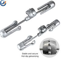 Amortisseur de vibrations éolien Stockbridge, marteau anti-vibrations, acier au carbone galvanisé à chaud, robuste, pour conducteur ACSR