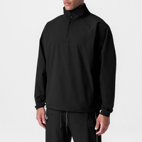 Logo personnalisé Zip Ripstop Vestes d'extérieur coupe-vent imperméables en nylon pour hommes