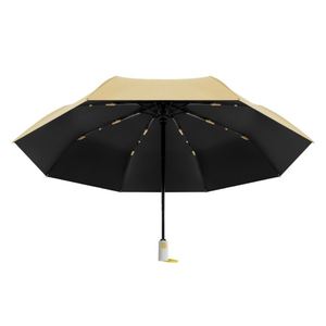 Parapluie pliable pour femme, style japonais et coréen, entièrement automatique, protection UV 70 %, design moderne pour les voyages, en vinyle, résistant au soleil et à la pluie - Product Image 2