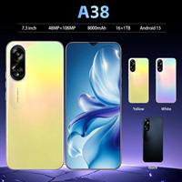 A38 2026 Meilleur Smartphone Android 5G Mondial 16 Go 1 To Écran 7,3 Pouces Grande Autonomie Caméra Beauté Decacore Original LTE CDMA