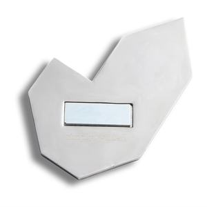 Aimant de réfrigérateur souvenir en métal, forme cristal, émail dur pailleté, coloré, de fabrication originale - Product Image 3