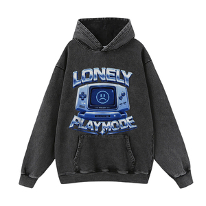 Felpa con Cappuccio Vintage Oversize con Stampa Grafica, Batik 420GSM, Unisex, Pullover Crop, Piccole Produzioni, Spedizione Rapida, Design Personalizzato, Tasca a <span class=keywords><strong>Canguro</strong></span> - Product Image 2