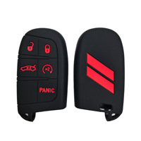 Accessoires de voiture applicables, étui de protection en silicone pour clé, résistant aux rayures, logo personnalisé pour Jeep Grand Cherokee Dodge