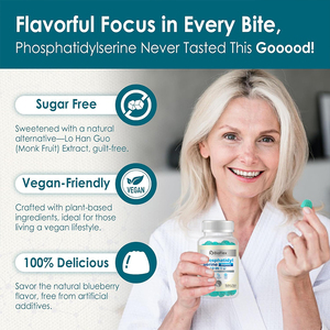 Fórmula única personalizada Nootropic <span class=keywords><strong>Brain</strong></span> Booster Suplemento DE SALUD Fosfatidilserina sin azúcar Vitamina B6 y B12 Fabricante de gomitas - Product Image 3