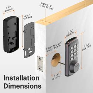 Zomoss Fingerprint <b>Smart</b> Door <b>Lock</b> Zinc Alloy Optical Sensor 500 Dpi Keyless Entry Deadbolt for Front Door - Product Image 3