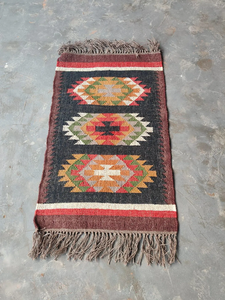 Southwestern Geometric Handmade Wool <b>Rug</b> <b>Boho</b> Tribal Rustic Carpet Farmhouse Home Decor for Living Room Bedroom Area <b>Rug</b> - Product Image 5