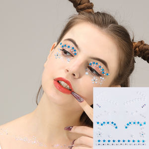 Cinq & dix GMPC/Sedex/ISO/EUDR <span class=keywords><strong>prix</strong></span> 5D tatouage autocollants diamant strass corps oeil poitrine visage gemmes autocollant Festival en gros - Product Image 4