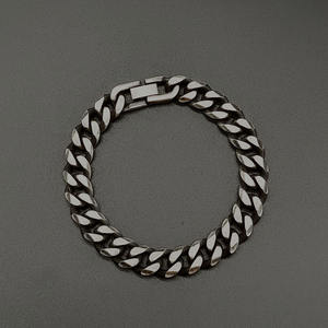 Pulsera <span class=keywords><strong>de</strong></span> Cadena Cubana GT 2022, Color Negro/Plateado/Retro, Alta Calidad, Tamaño 19/21/23 cm, Brazalete <span class=keywords><strong>de</strong></span> Cadena para Hombre, Acero Inoxidable - Product Image 2