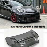 Pour Toyota GR Yaris OEM VRS DK Style Cache de ventilation de capot avant en fibre de carbone Pièces de carrosserie automobile