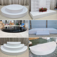 Plateforme de Danse Demi-Circulaire en Métal pour Scène de Mariage, Vente Chaude d'Usine, Sol Personnalisé pour Événements et Décoration de Fêtes de Mariage