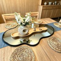 Modern High Quality Irregular Cloud Shaped Metal Framed HD Glass Wall Mirror for Entryway Living Room Home Interior Decoration