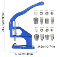 Petite machine à boutons manuelle, ensemble de boutons à œil d'air, machine à boutons en cuir adaptée aux boutons en cuir pour v