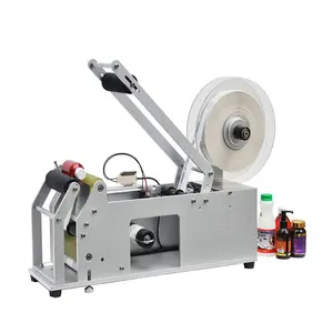 Hoge kwaliteit semi automatische buis label machine en handleiding fles label applicator voor flessen