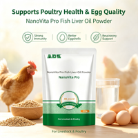 Nano-microémulsion d'huile de foie de morue en poudre pour poules pondeuses, poulets de chair, volailles et bétail – Améliore la taux de production d'œufs – NanoVita Pro
