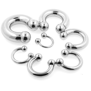<span class=keywords><strong>Anneau</strong></span> en acier de grande taille en forme de fer à cheval, anneaux de piercing en forme de C pour le nez et les lèvres, dilatateur d'<span class=keywords><strong>oreille</strong></span> - Product Image 4