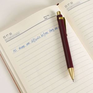 Stylo bille métallique de luxe haut de gamme couleur café, fin et élégant, personnalisable avec logo, idéal pour la publicité (compatible avec les stylos gel) - Product Image 3