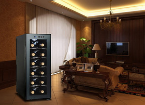 Enfriador de 12 botellas-Negro-Refrigerador termoeléctrico-Refrigerador de vino independiente para cocina o bar en casa - Product Image 5